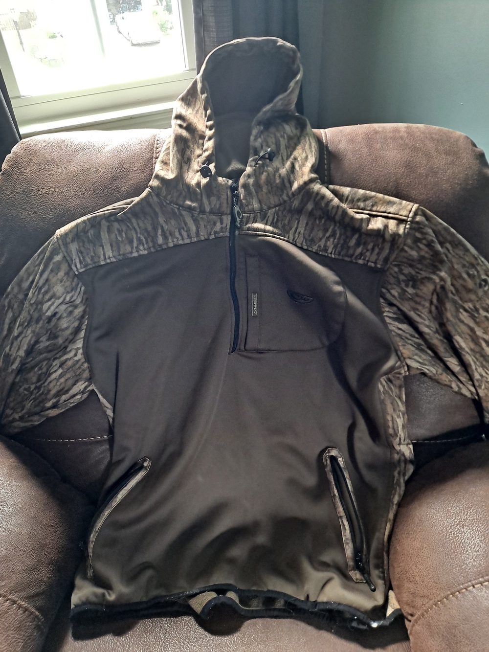 Drake Brown and Camo Insulated Hunting Jacket
